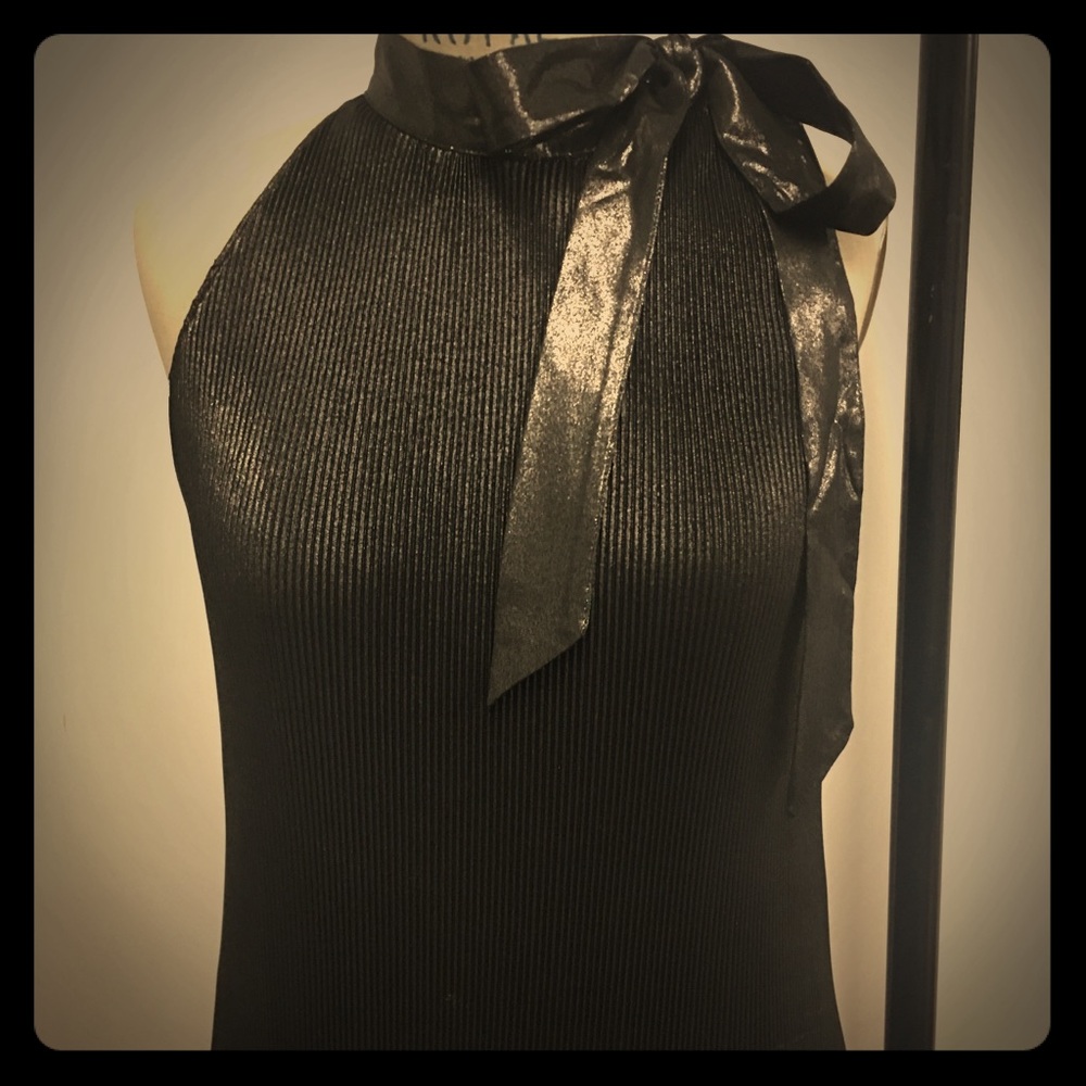 Pleated halter dress